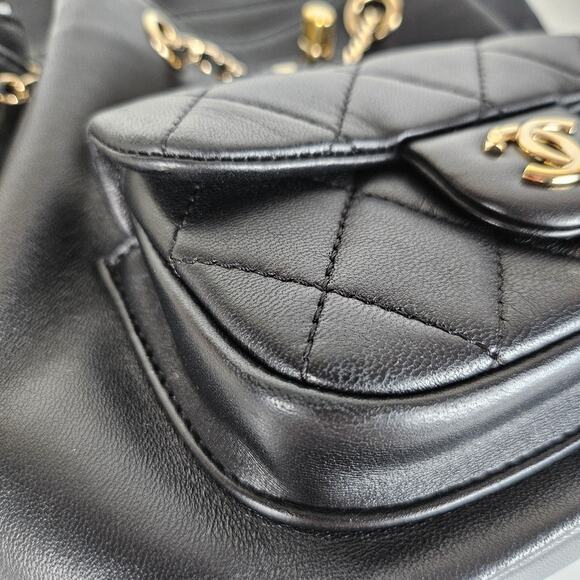 Chanel Small Lambskin Backpack Black - Picture 9 of 15